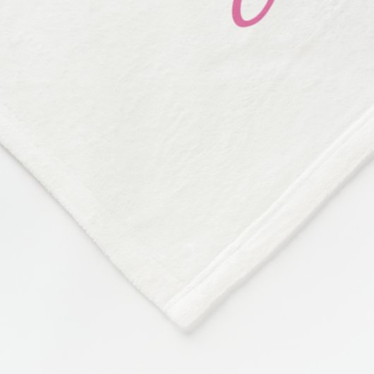 Taufe-Querbaby-Mädchen-Rosa-Blumen Fleecedecke (Ecke)