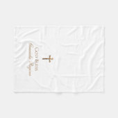 Taufe-Quergoldkruzifix Fleecedecke (Vorderseite (Horizontal))