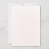 Taufe Rosa Aquarellblütenkreuz Einladung (Rückseite)