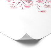 Taufe Rosa Blütengrün Poster (Ecke)