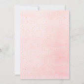 Taufe Rosa Blütenmädchen elegant Einladung (Rückseite)