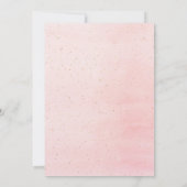 Taufe Rosa Blütenmädchen eleganter Luxus Einladung (Rückseite)