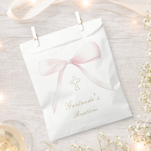 Taufe Rosa Bogen Mädchen bevorzugen Tags Geschenktütchen