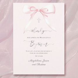 Taufe rosa Bogen vielen Dank für Ihr Kommen Karte