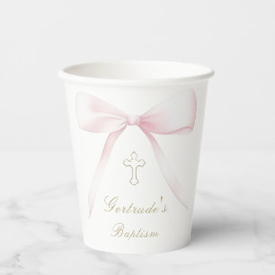 Taufe Rosa Bugbaby Pappbecher