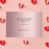 Taufe Rosa-Foto-Skriptin Dankeskarte