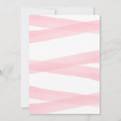 Taufe, rosa Moderne Aquarelleinladung Einladung (Rückseite)