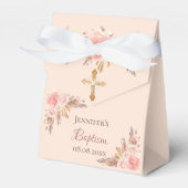 Taufe Rosa Pampas Rose Gold Geschenkschachtel (Vorderseite)