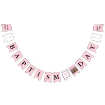 Taufe Rosa Schwarzes Foto