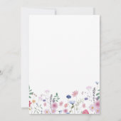 Taufe rosa Wasserfarbenkreuz und Blume Einladung (Rückseite)