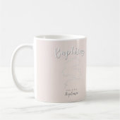 Taufe Rosary auf Rosa Kaffeetasse (Links)