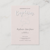 Taufe Rosary auf Rosa Visitenkarte (Vorderseite)