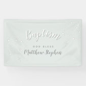 Taufe Rosary über Pulverblau Banner (Horizontal)