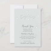 Taufe Rosary über Pulverblau Einladung (Vorderseite)