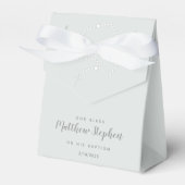 Taufe Rosary über Pulverblau Geschenkschachtel (Vorderseite)