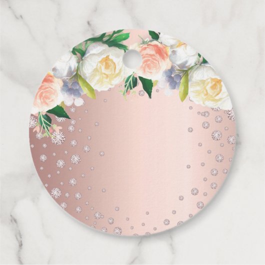 Taufe Rose Goldbarsch Geschenkanhänger (Rückseite)