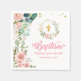 Taufe Rose Napkins Serviette