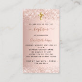 Taufe Rose Visitenkarte (Vorderseite)