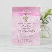 Taufe Rosen Einladung (Stehend Vorderseite)