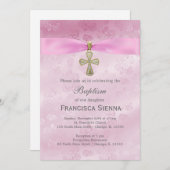 Taufe Rosen Einladung (Vorne/Hinten)