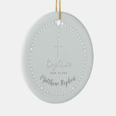 Taufe-Rosenbeet auf pulverisiertem Blau Keramikornament (Rechts)