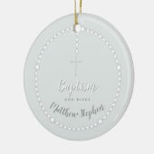 Taufe-Rosenbeet auf pulverisiertem Blau Keramikornament (Links)