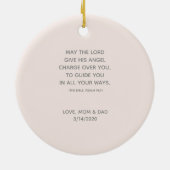 Taufe-Rosenbeet auf Rosa Keramik Ornament (Hinten)