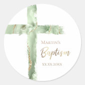 Taufe Salbei Agios Runder Aufkleber (Vorderseite)