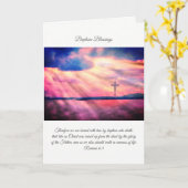 Taufe Segen, Christliche gefaltete Karte (Gelbe Blume)