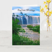 Taufe Segen, Christliche gefaltete Karte (Gelbe Blume)