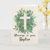 Taufe Segnungen für einen Jungen Karte (Gelbe Blume)