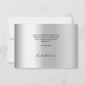 Taufe Silber-Foto-Drehbuch Dankeskarte (Rückseite)