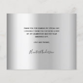 Taufe silber Foto Junge Dankeschön Karte (Rückseite)