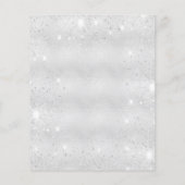 Taufe silber rosa Glitzer Mädchen Einladung Flyer (Hinten)