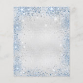 Taufe Silberblauer Junge Blumenzettel (Rückseite)