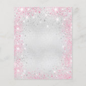 Taufe Silberpink-Zwillingsmädchen Einladung zum Bu Flyer (Hinten)