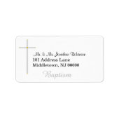 Taufe Silver Cross Address Labels Adressaufkleber (Vorne)