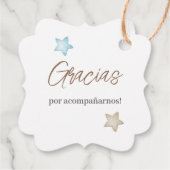 Taufe Spanisch Gefälligkeitstags Geschenkanhänger (Rückseite)