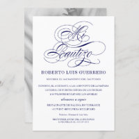 Taufe Spanische Sprache Navy Skript Mi Bautizo