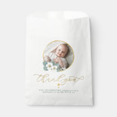 Taufe Tasche mit Dankeschön Nachricht Geschenktütchen (Vorderseite)