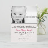 Taufe/Taufe/Dedication-Foto Einladung (Stehend Vorderseite)