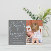 Taufe, TaufFoto-Einladung, Jungen laden ein Einladung (Stehend Vorderseite)