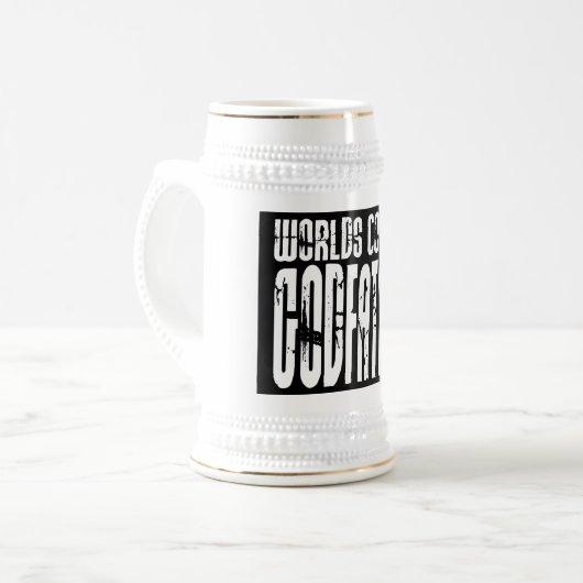 Taufe-Taufgeschenk-Weltcoolster Pate Bierglas (Vorderseite Links)