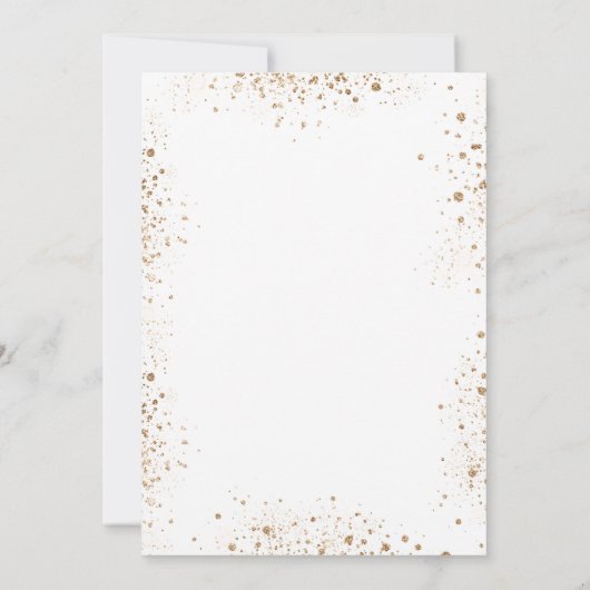 Taufe Twinzige Eukalyptus-Grüne Goldschrift Einladung (Rückseite)