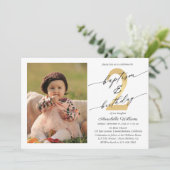 Taufe und Einladung zum zweiten Foto (Stehend Vorderseite)