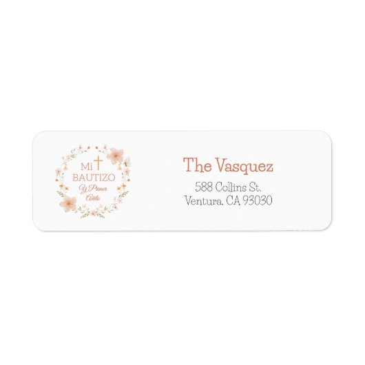 Taufe und Niedliche rosa Blume im ersten Geburtsta (Vorne)