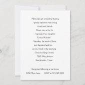 Taufe Verziertes Kreuz Einladung (Rückseite)