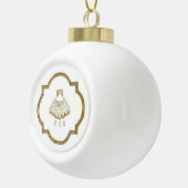 Taufe-Verzierung Keramik Kugel-Ornament (Rechts)