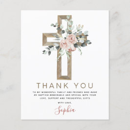 Taufe Vielen Dank Dusty Pink Rose Christlich