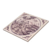 Taufe von Jesus Delft Manganese Repro 18. Jahrhund Fliese (Seite)